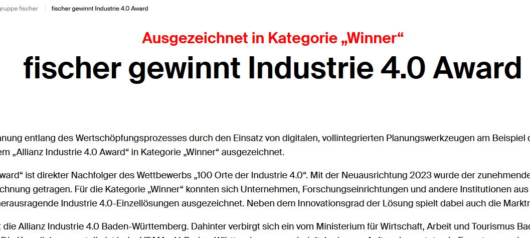 Screenshot der Pressemitteilung