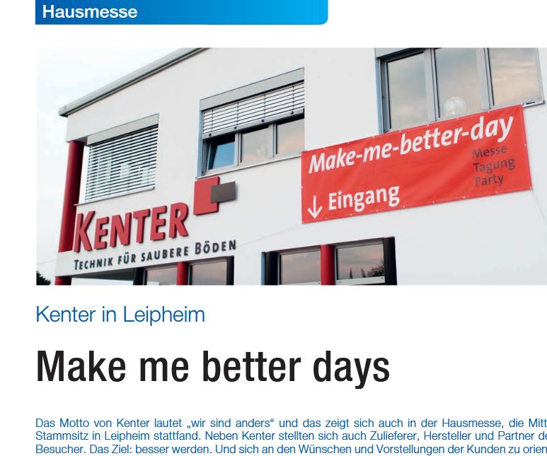 Bericht über die Hausmesse